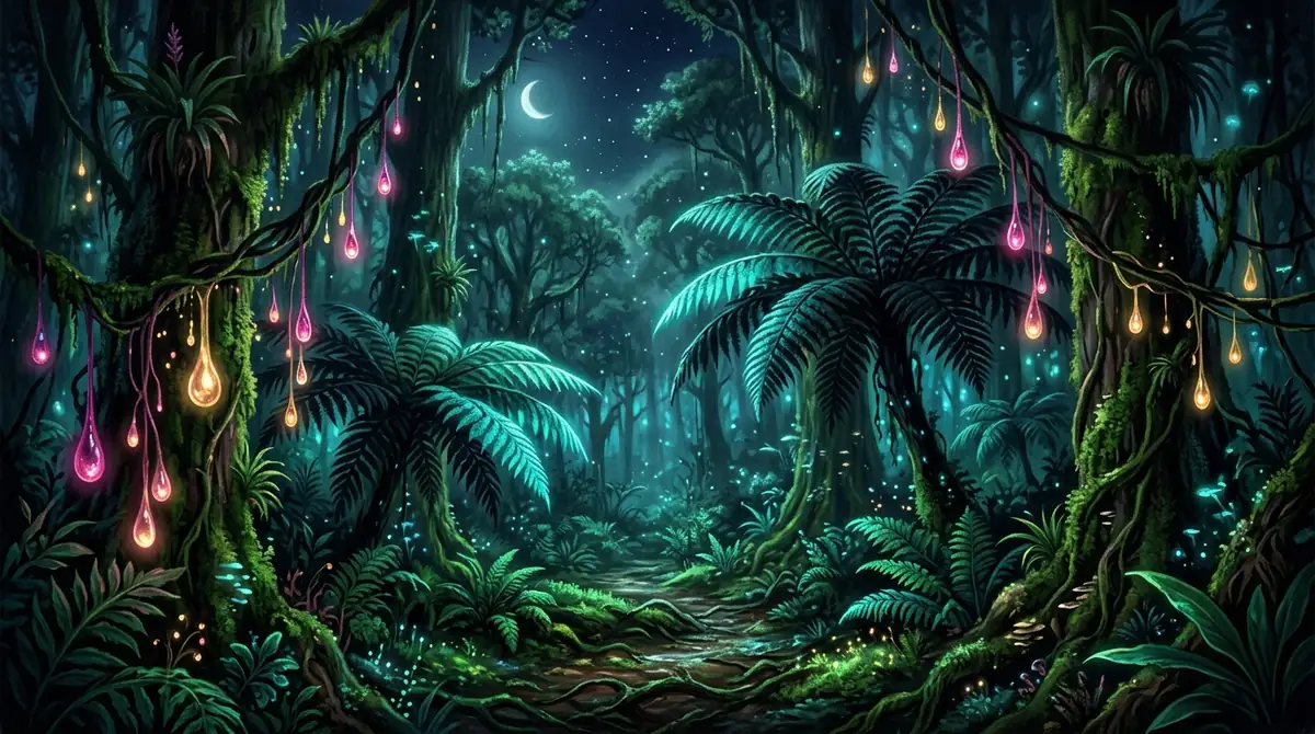 Bioluminescent Canopy Background